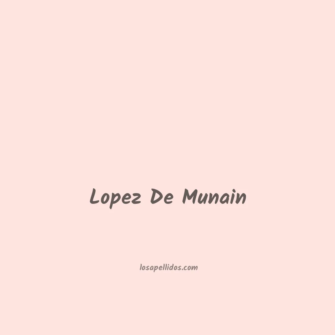 Lopez de munain en chino