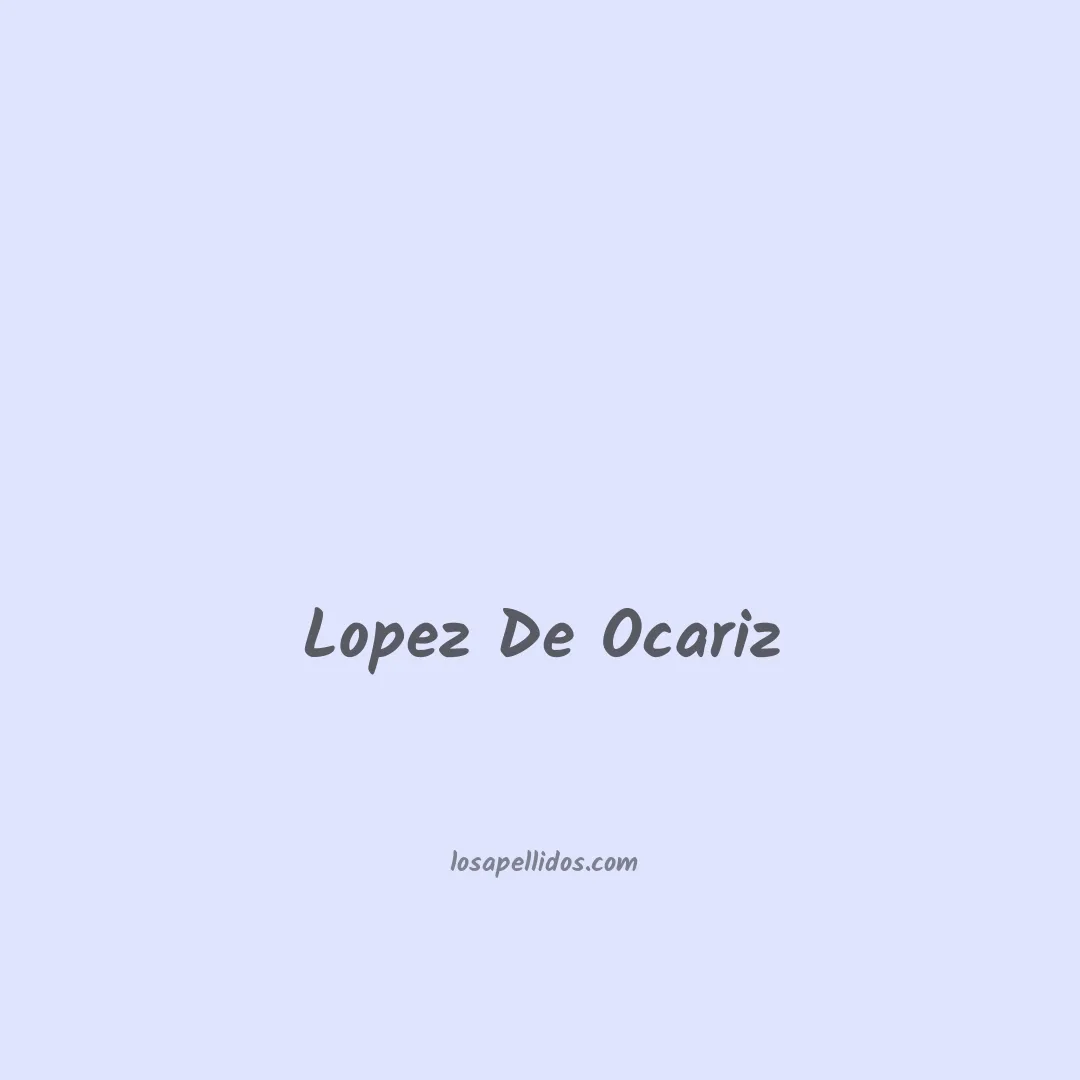 Lopez de ocariz en chino