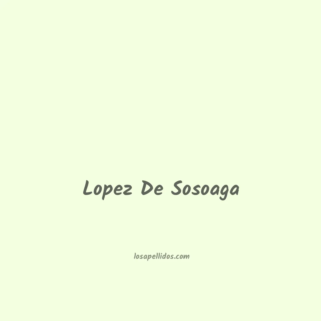 Lopez de sosoaga en chino