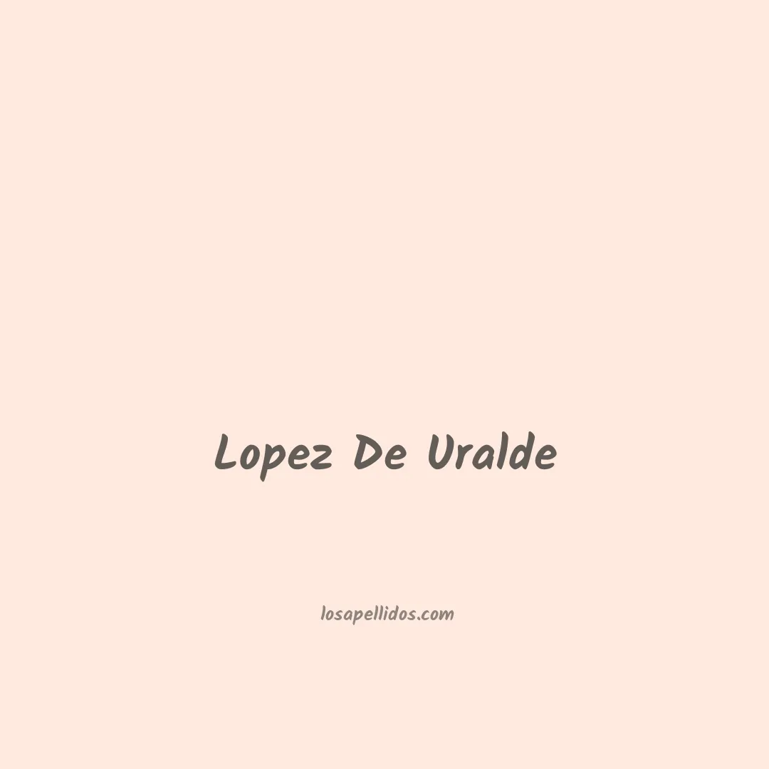 Lopez de uralde en chino