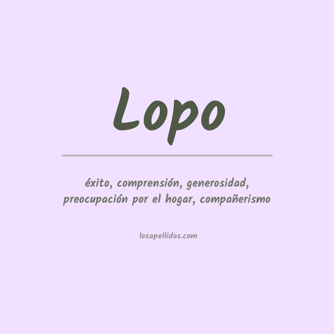 Apellido Lopo