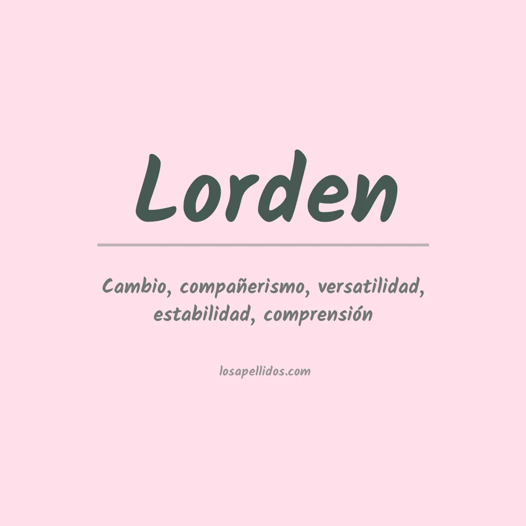 Apellido Lorden