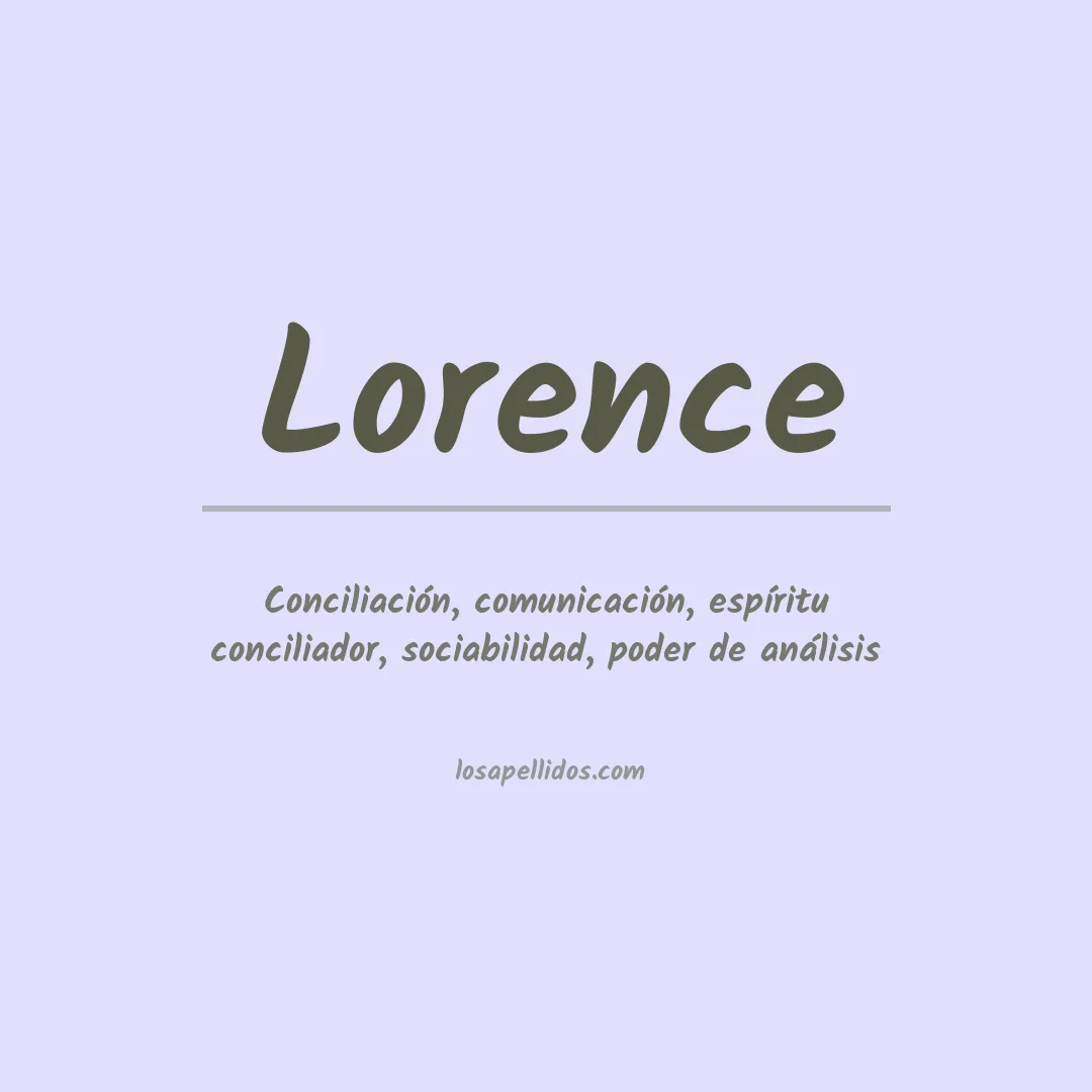 Apellido Lorence