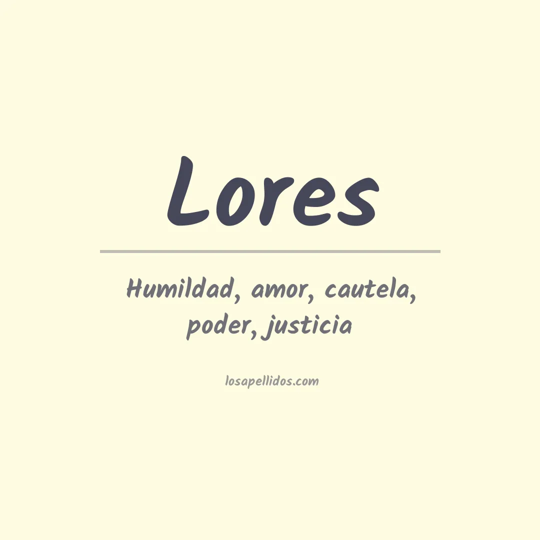 Apellido Lores