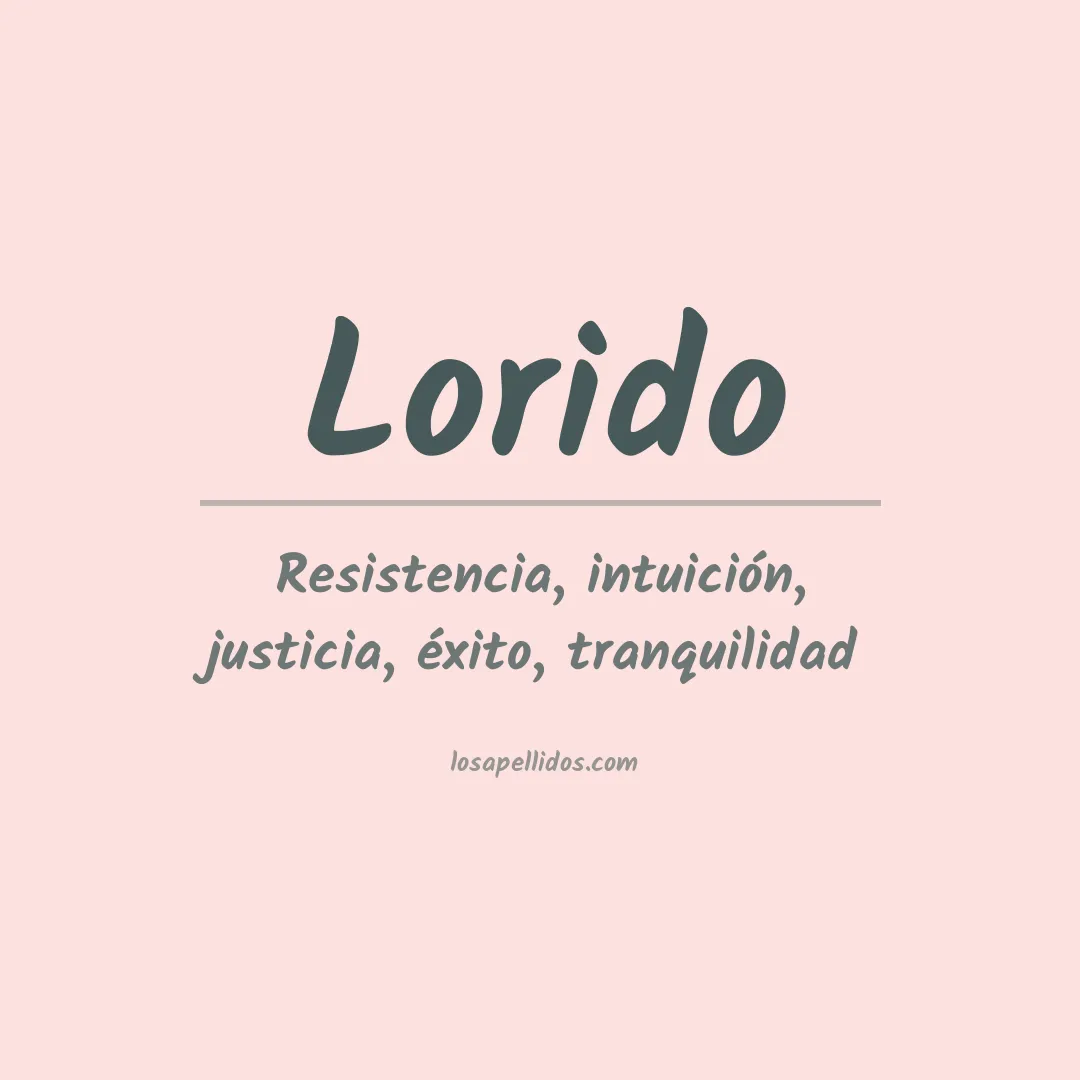 Apellido Lorido