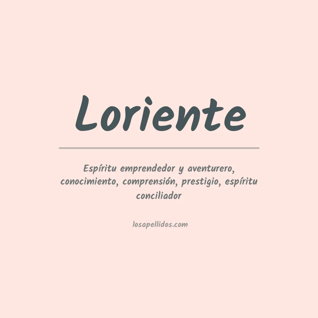 Apellido Loriente
