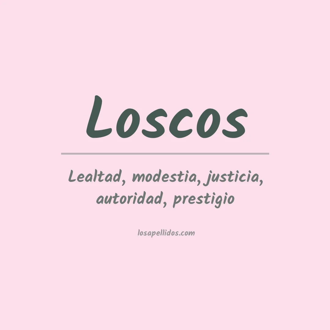 Apellido Loscos