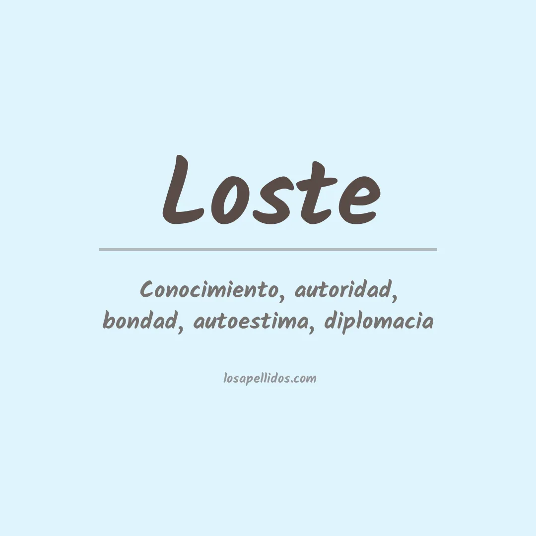 Apellido Loste