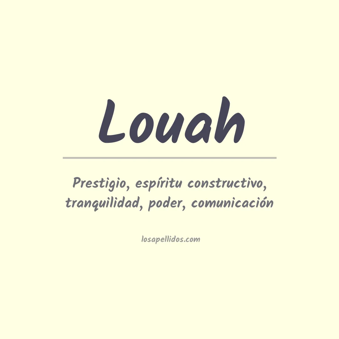 Apellido Louah