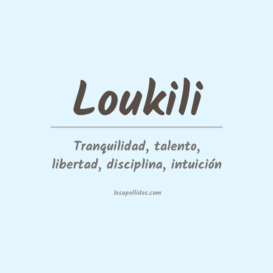 Apellido Loukili