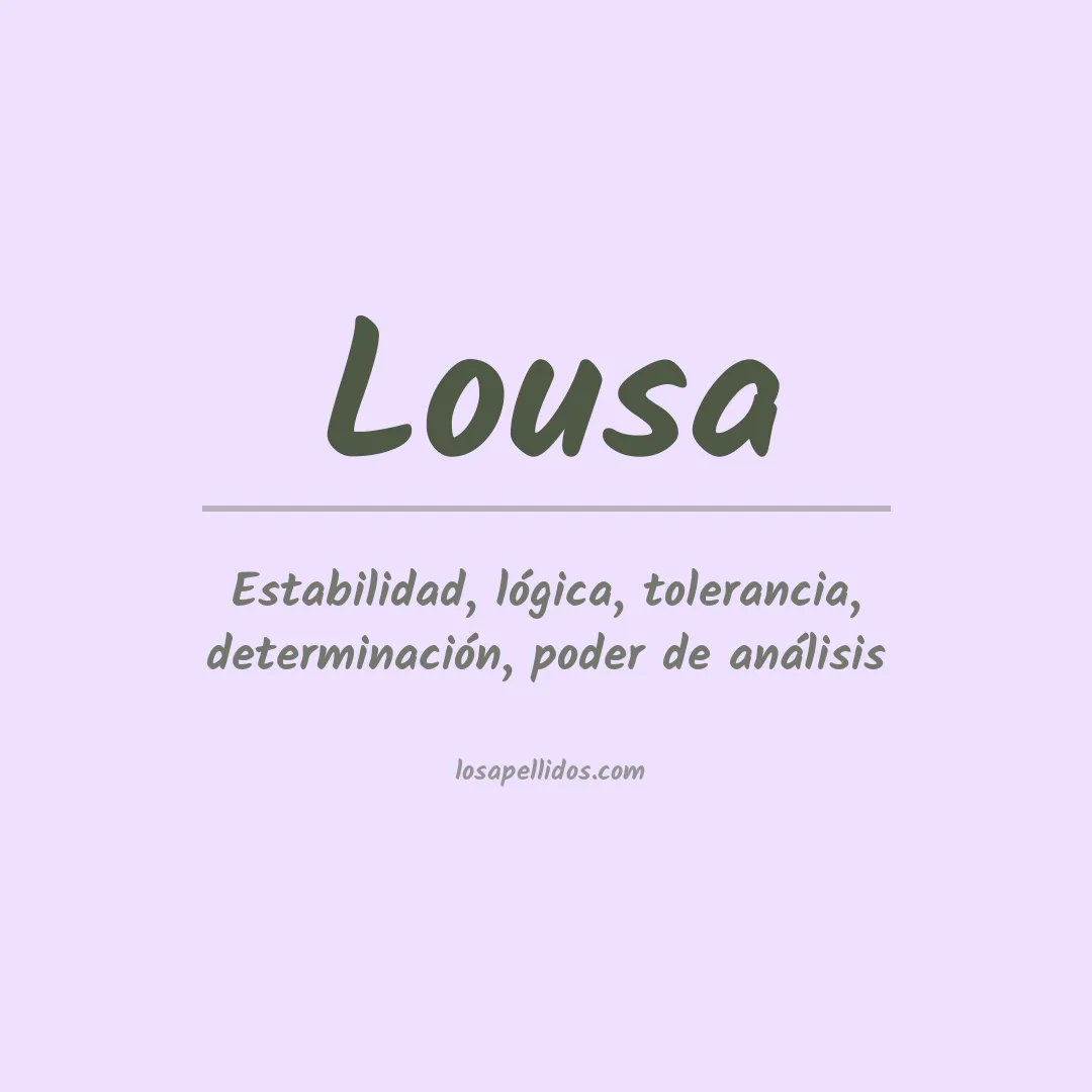 Apellido Lousa