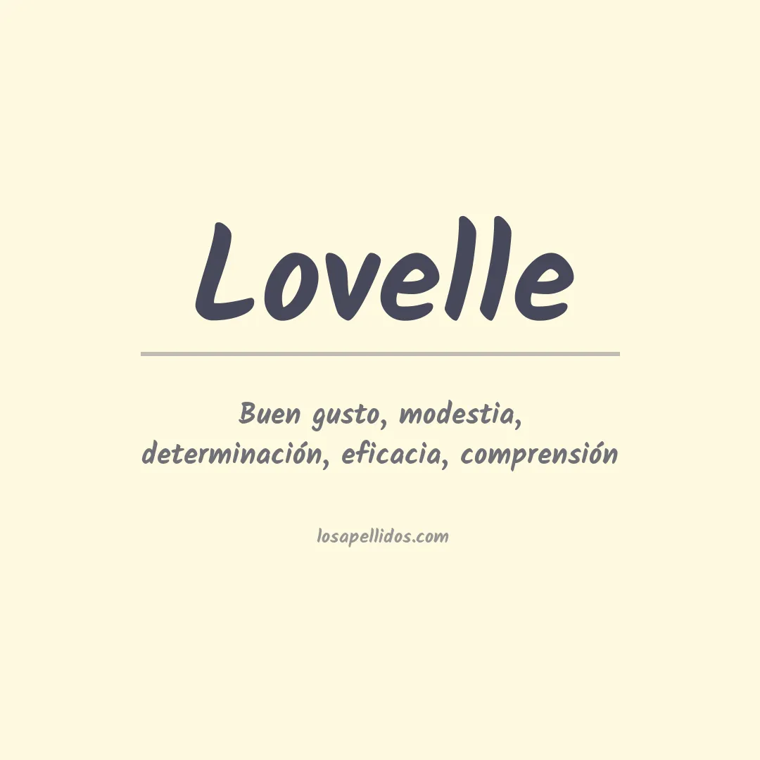 Apellido Lovelle