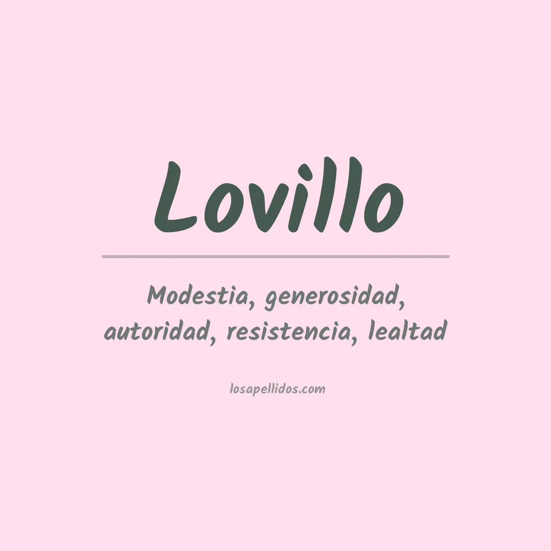 Apellido Lovillo