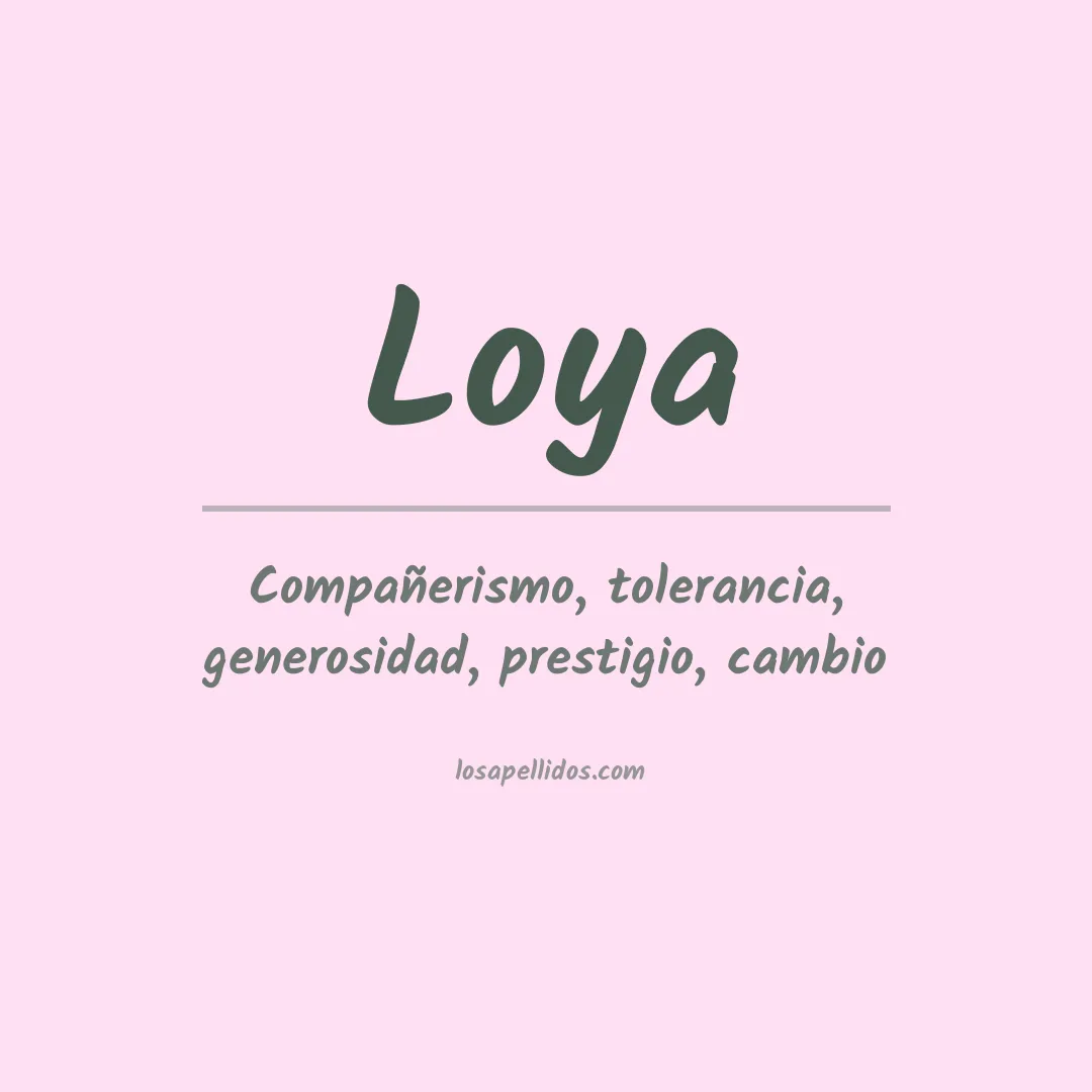Apellido Loya