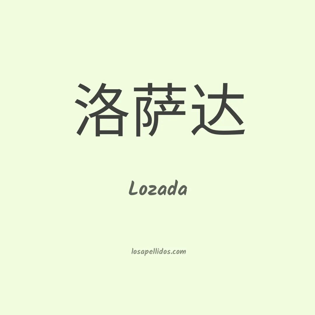 Lozada en chino