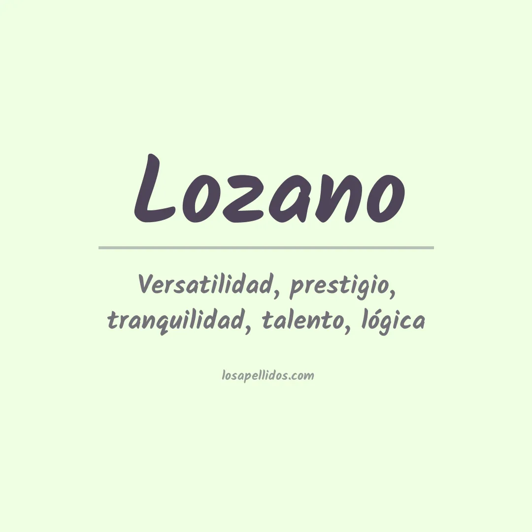 Apellido Lozano