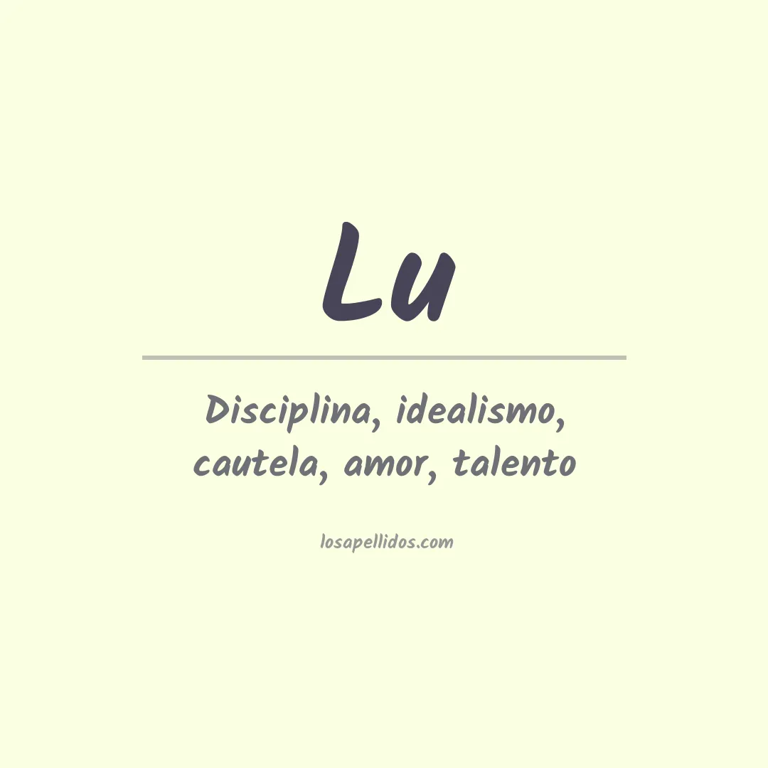 Apellido Lu