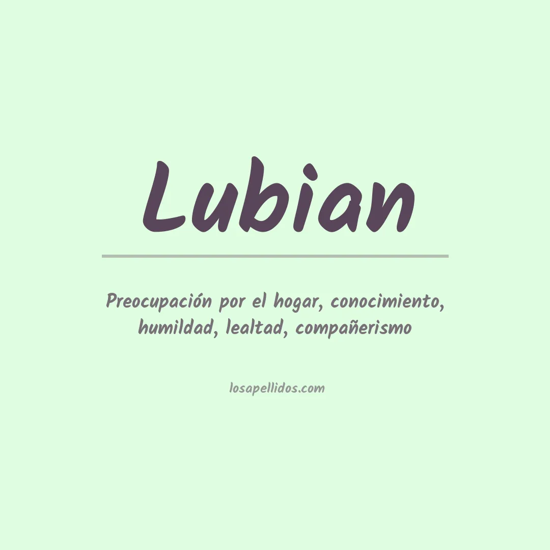 Apellido Lubian