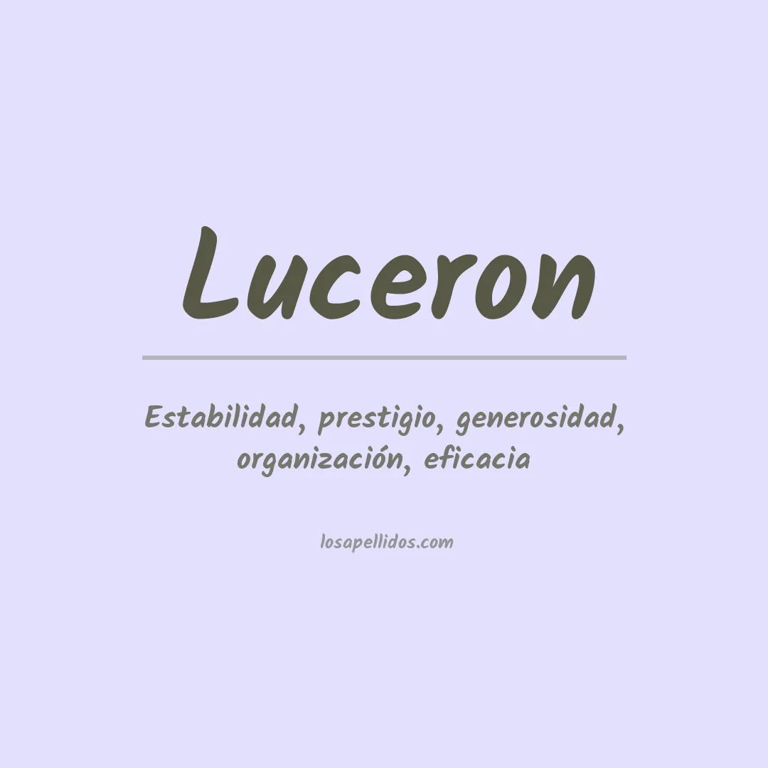 Apellido Luceron