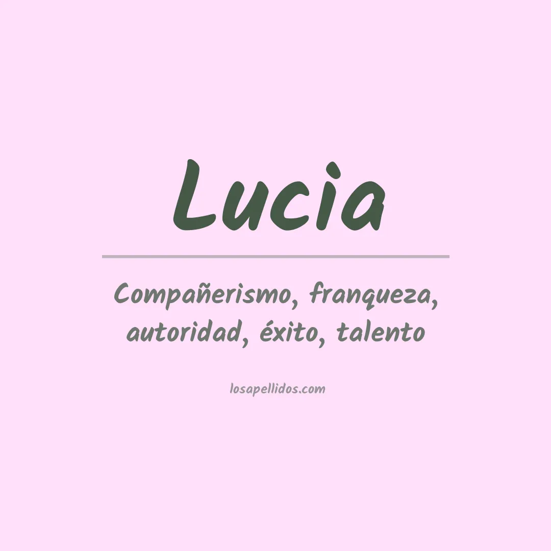 Apellido Lucia