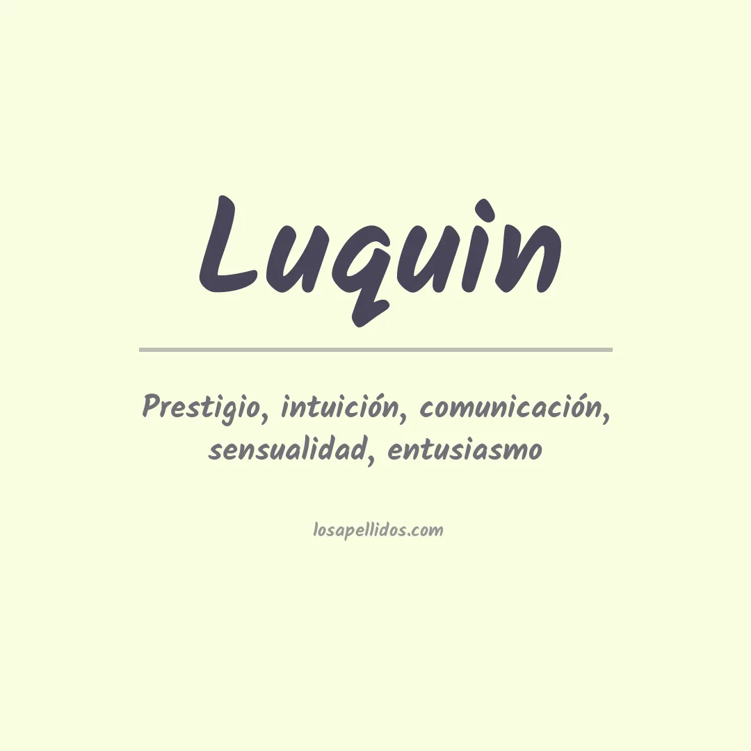 Apellido Luquin