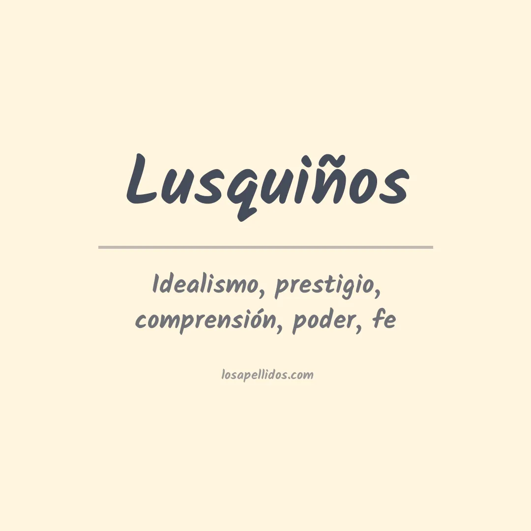 Apellido Lusquiños