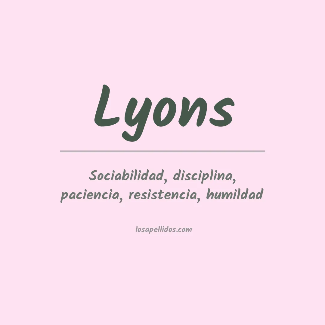 Apellido Lyons