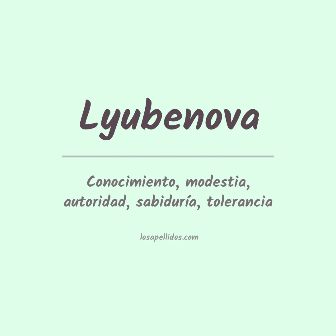Apellido Lyubenova