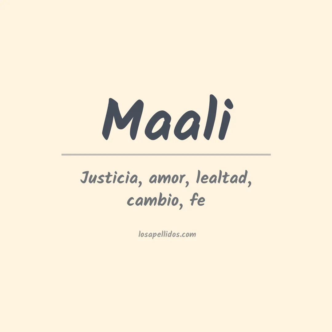 Apellido Maali
