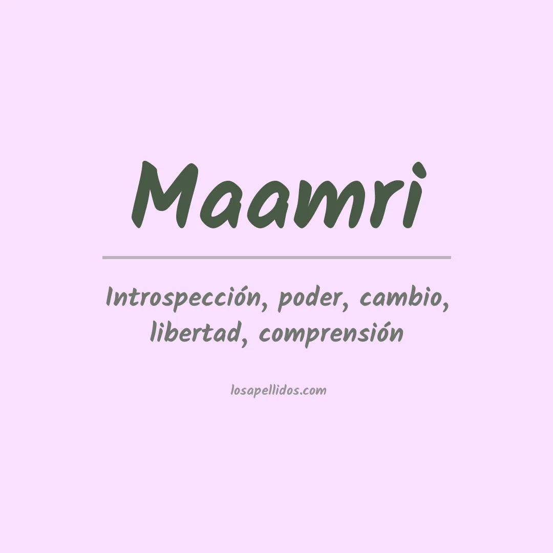 Apellido Maamri