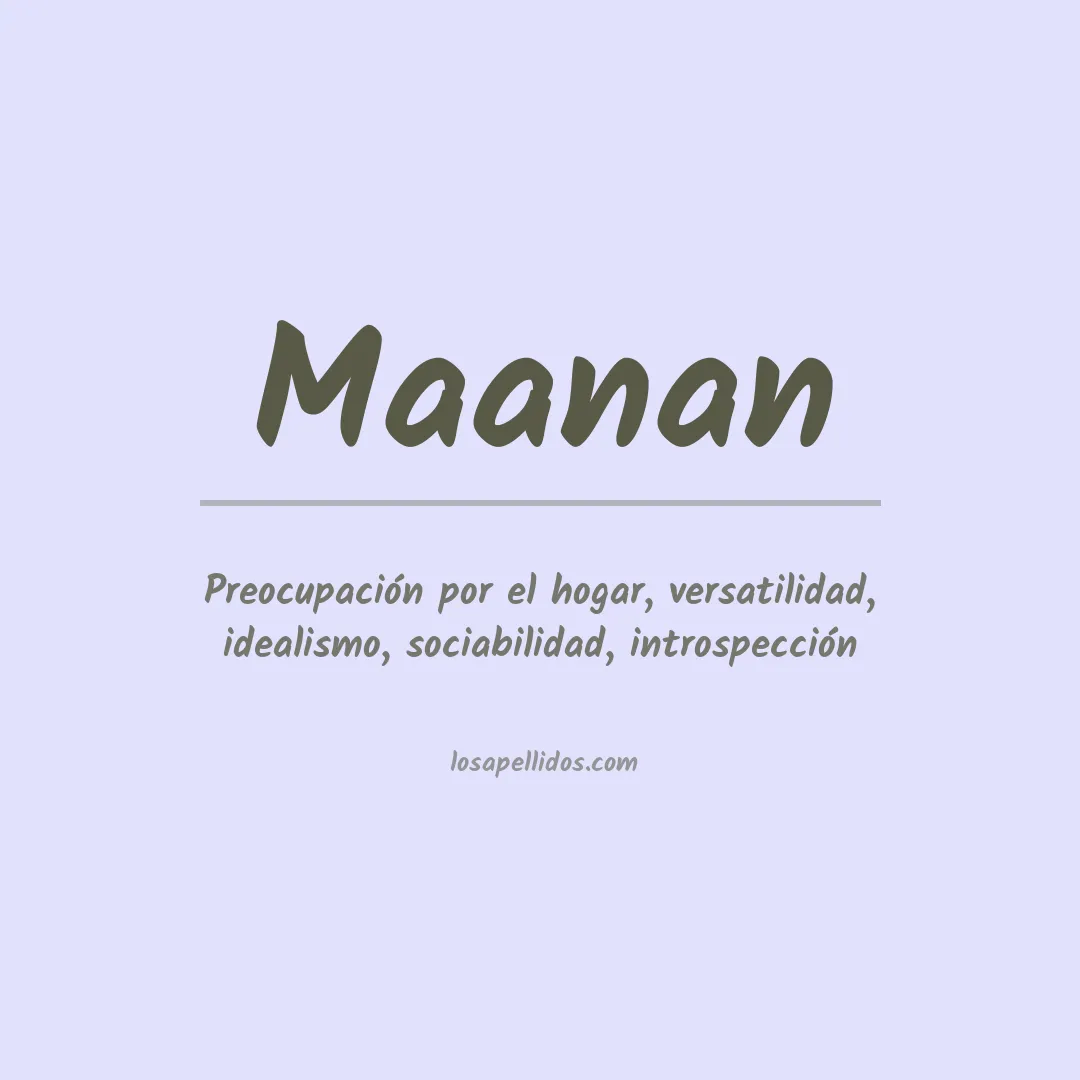 Apellido Maanan