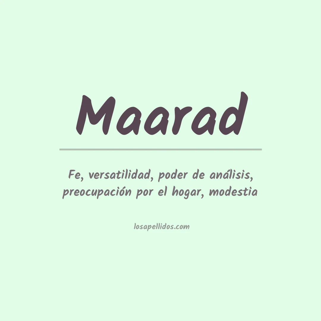 Apellido Maarad