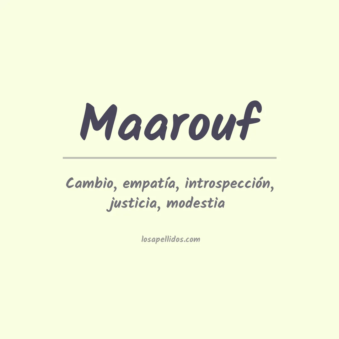 Apellido Maarouf