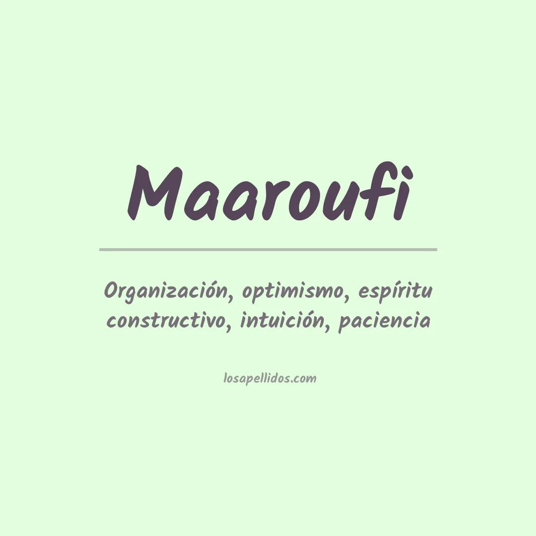 Apellido Maaroufi