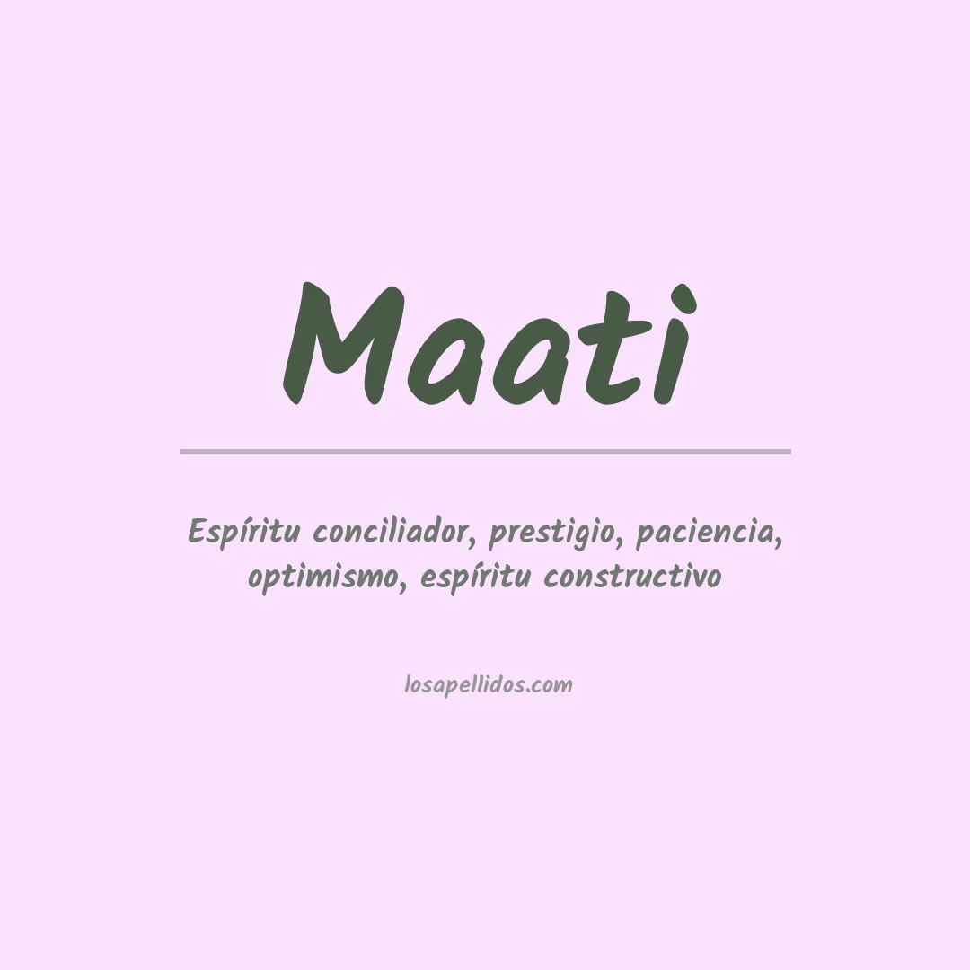 Apellido Maati