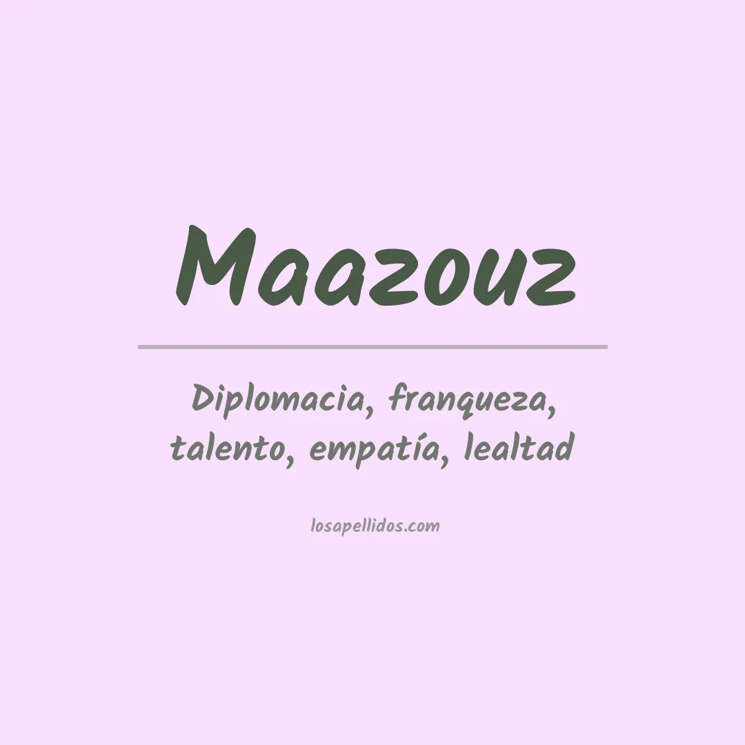 Apellido Maazouz