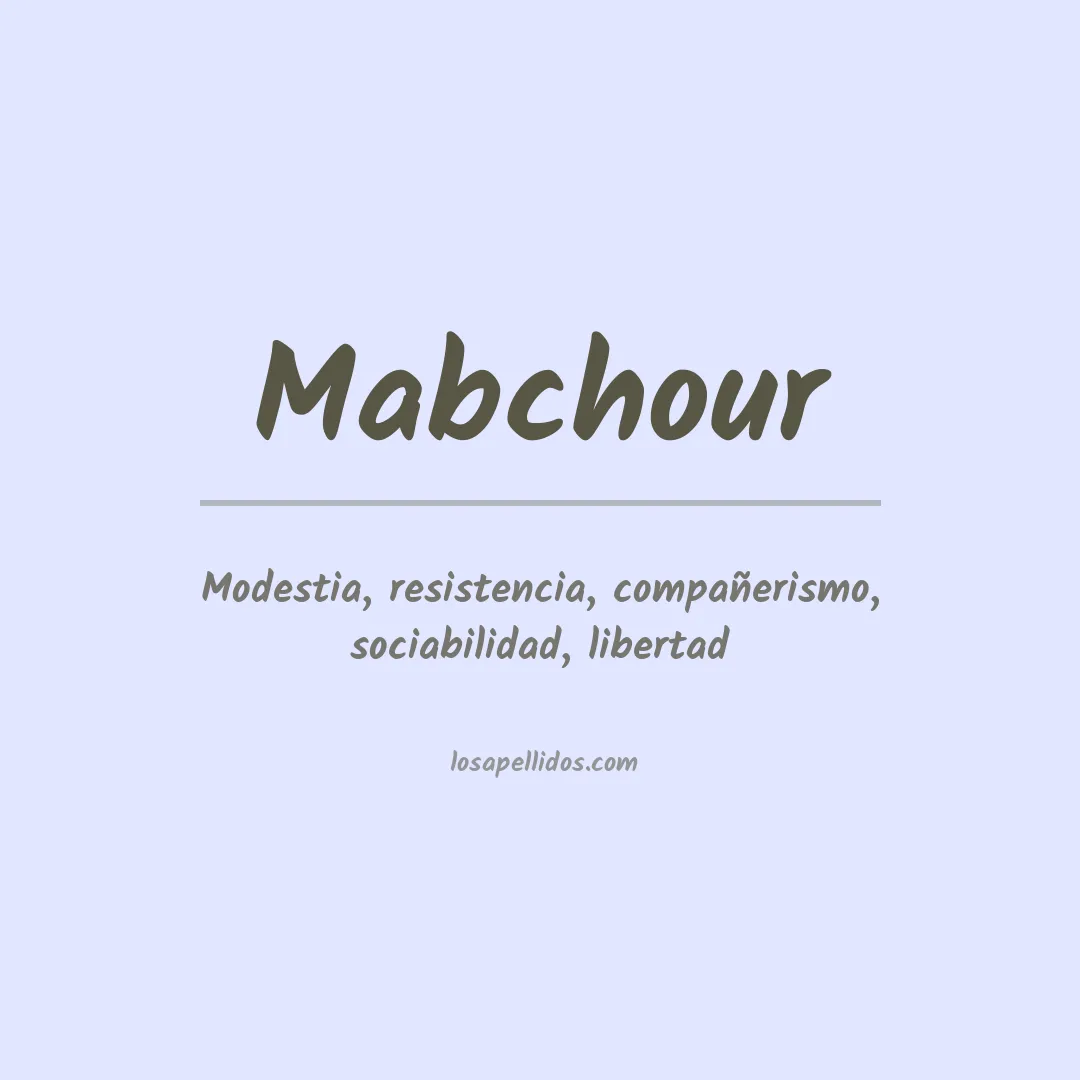 Apellido Mabchour