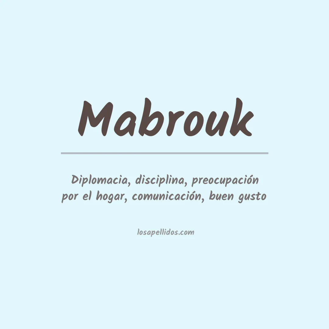 Apellido Mabrouk