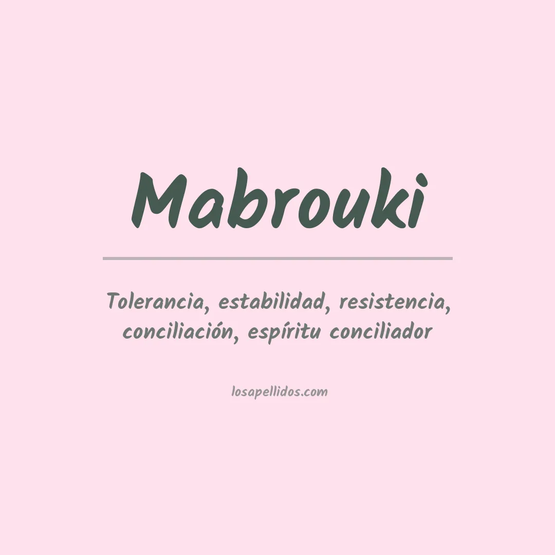 Apellido Mabrouki