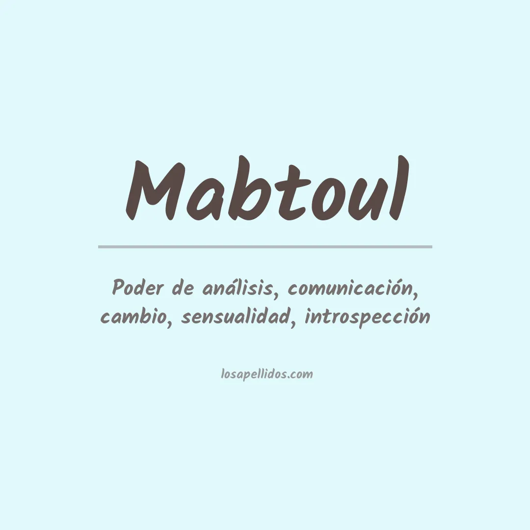 Apellido Mabtoul