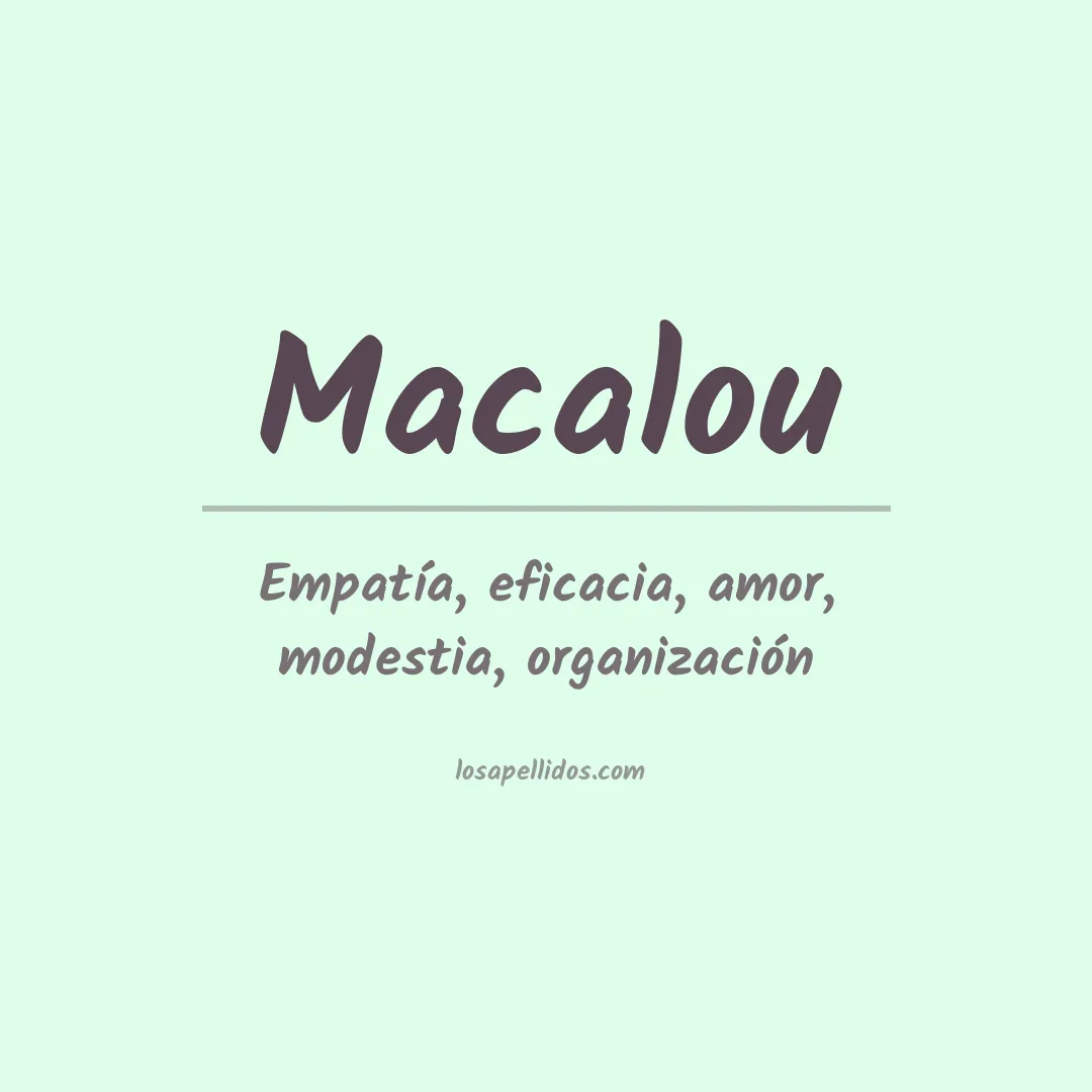 Apellido Macalou