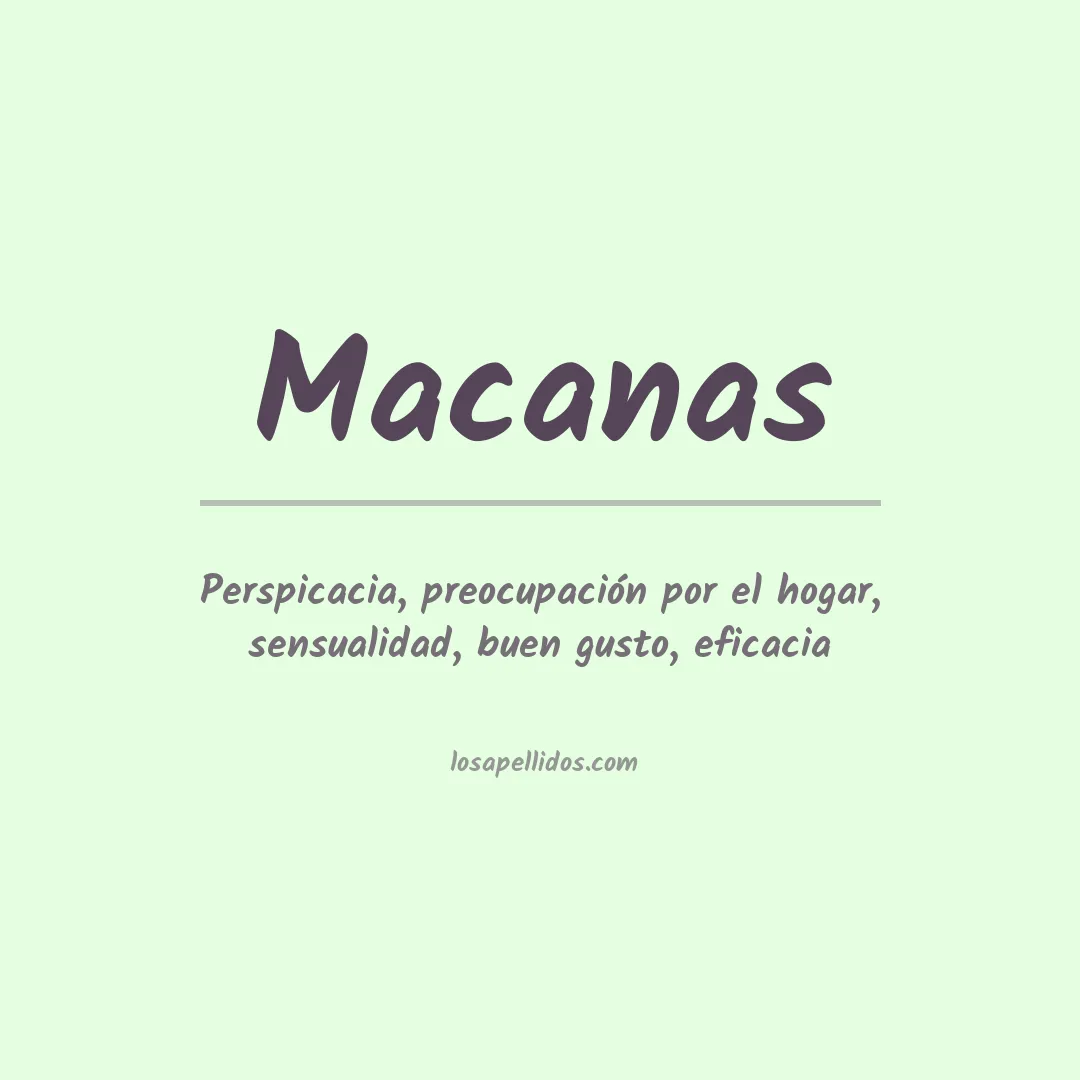 Apellido Macanas