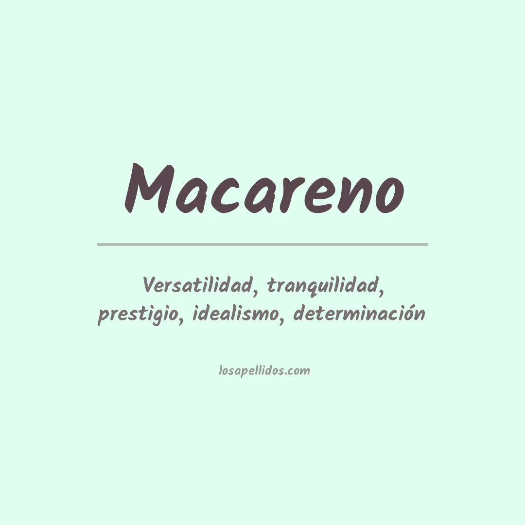 Apellido Macareno
