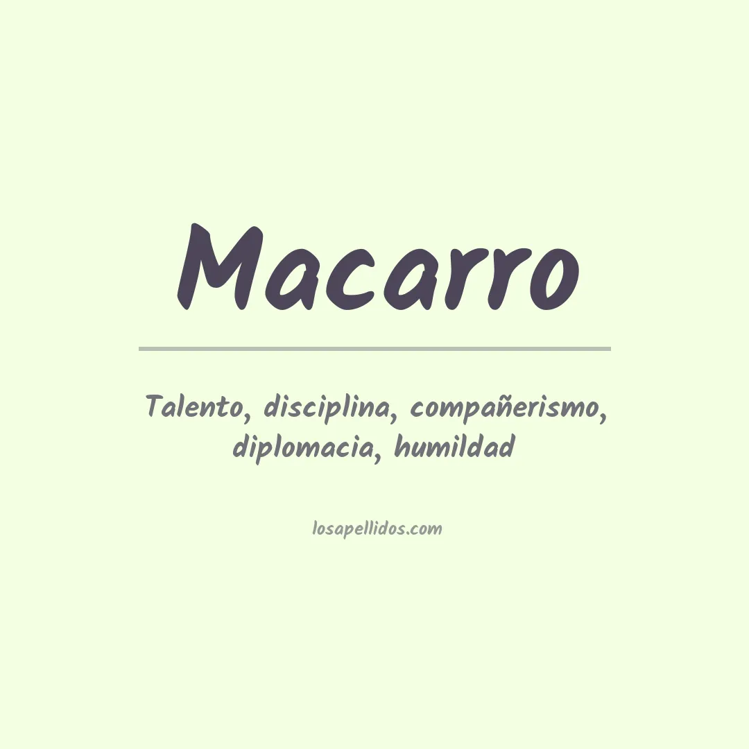 Apellido Macarro
