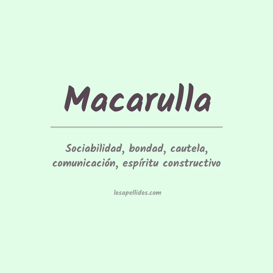 Apellido Macarulla