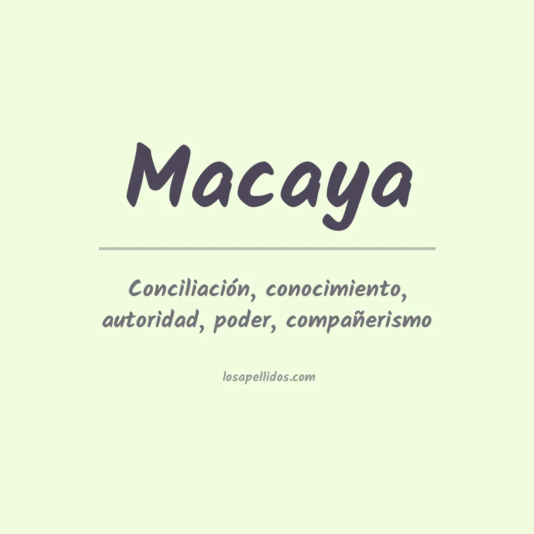 Apellido Macaya