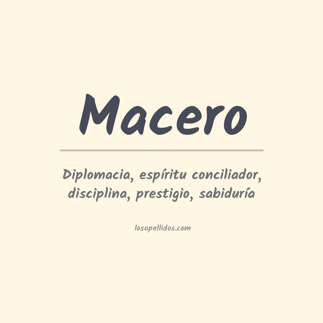 Apellido Macero