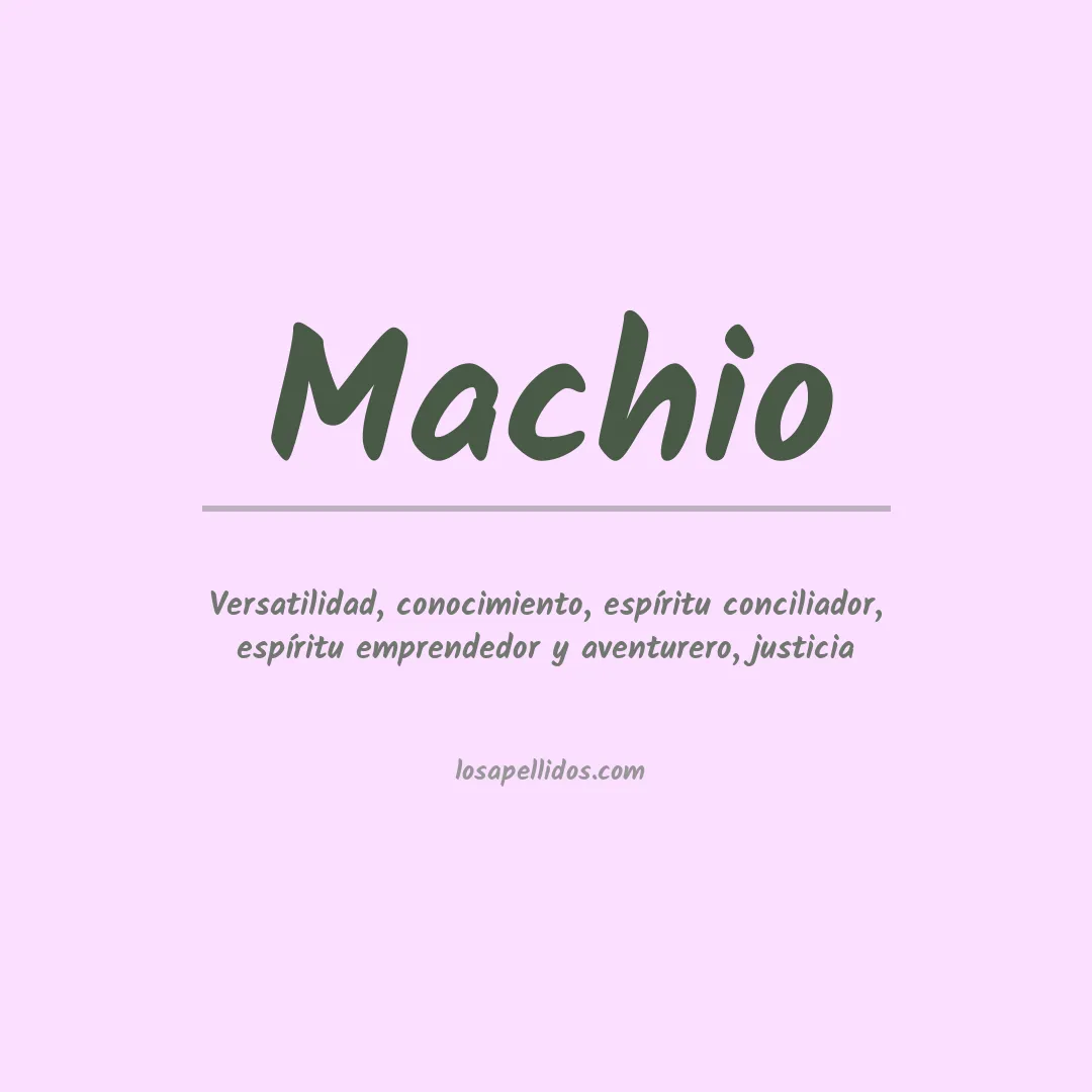Apellido Machio