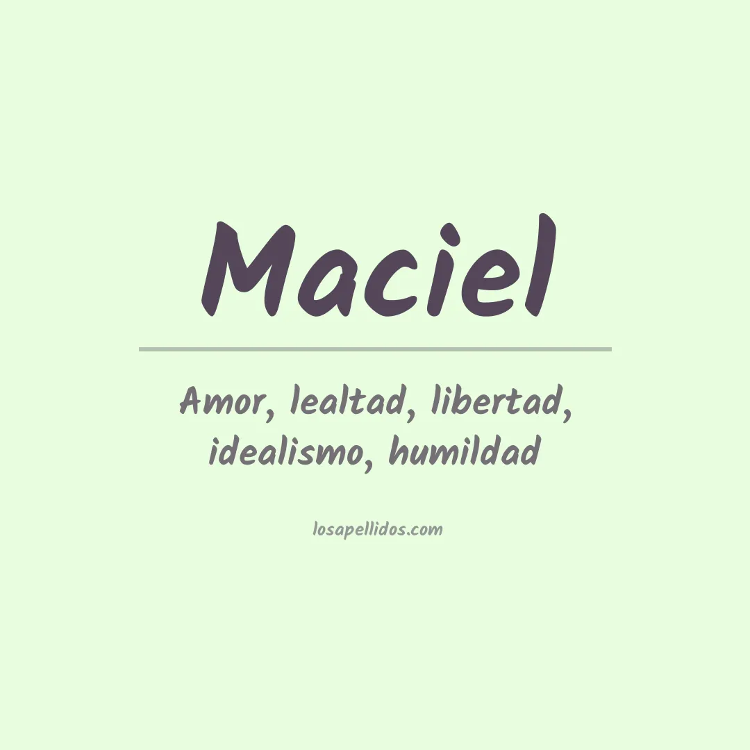 Apellido Maciel
