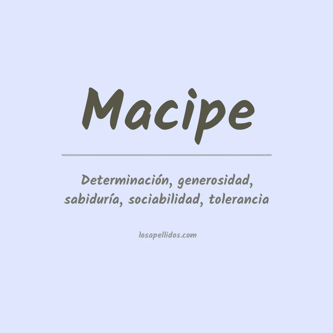 Apellido Macipe